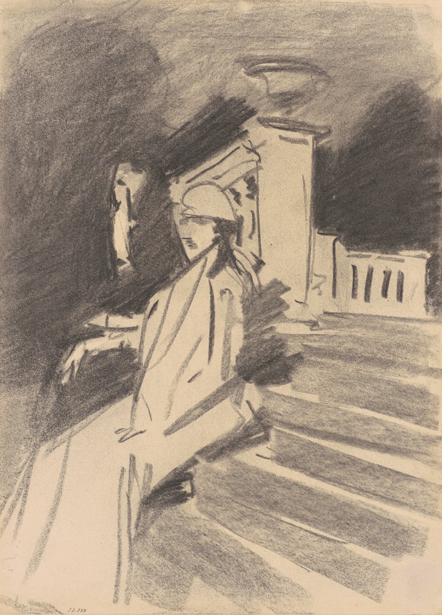 By the Fountain, Villa Torlonia, Frascati, c.1907 by John Singer Sargent