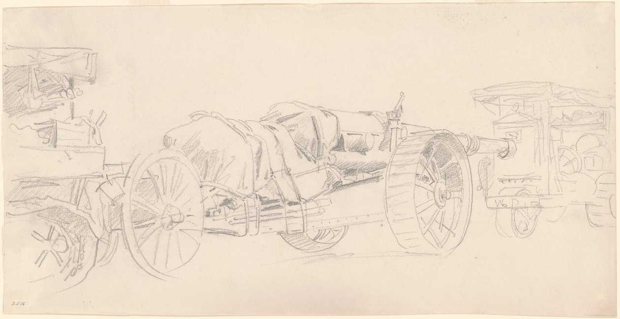 Cannon Trailers, France by John Singer Sargent