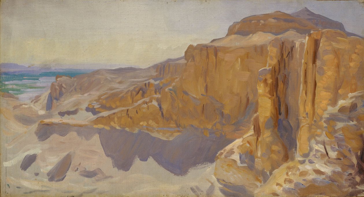 Cliffs at Deir el Bahri, Egypt by John Singer Sargent