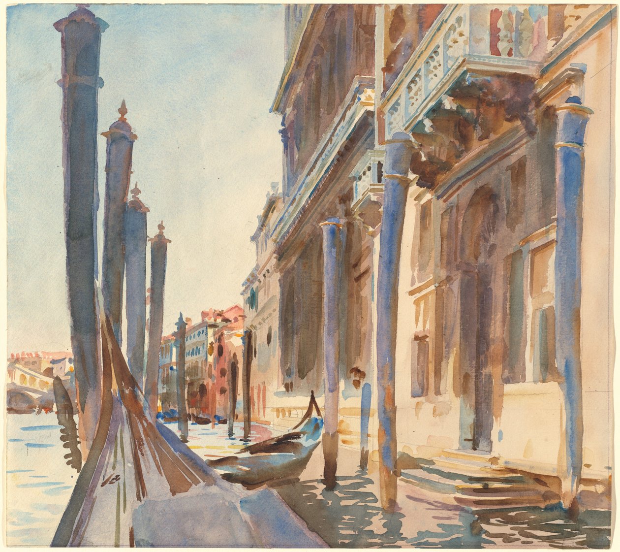 Gondola Moorings on the Grand Canal by John Singer Sargent