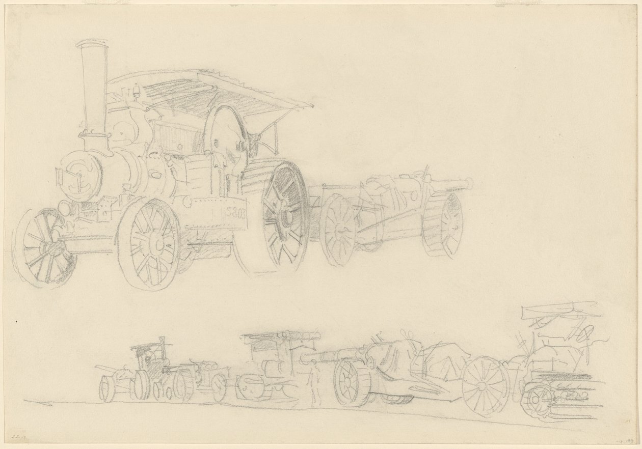 Gun Carriages, France by John Singer Sargent