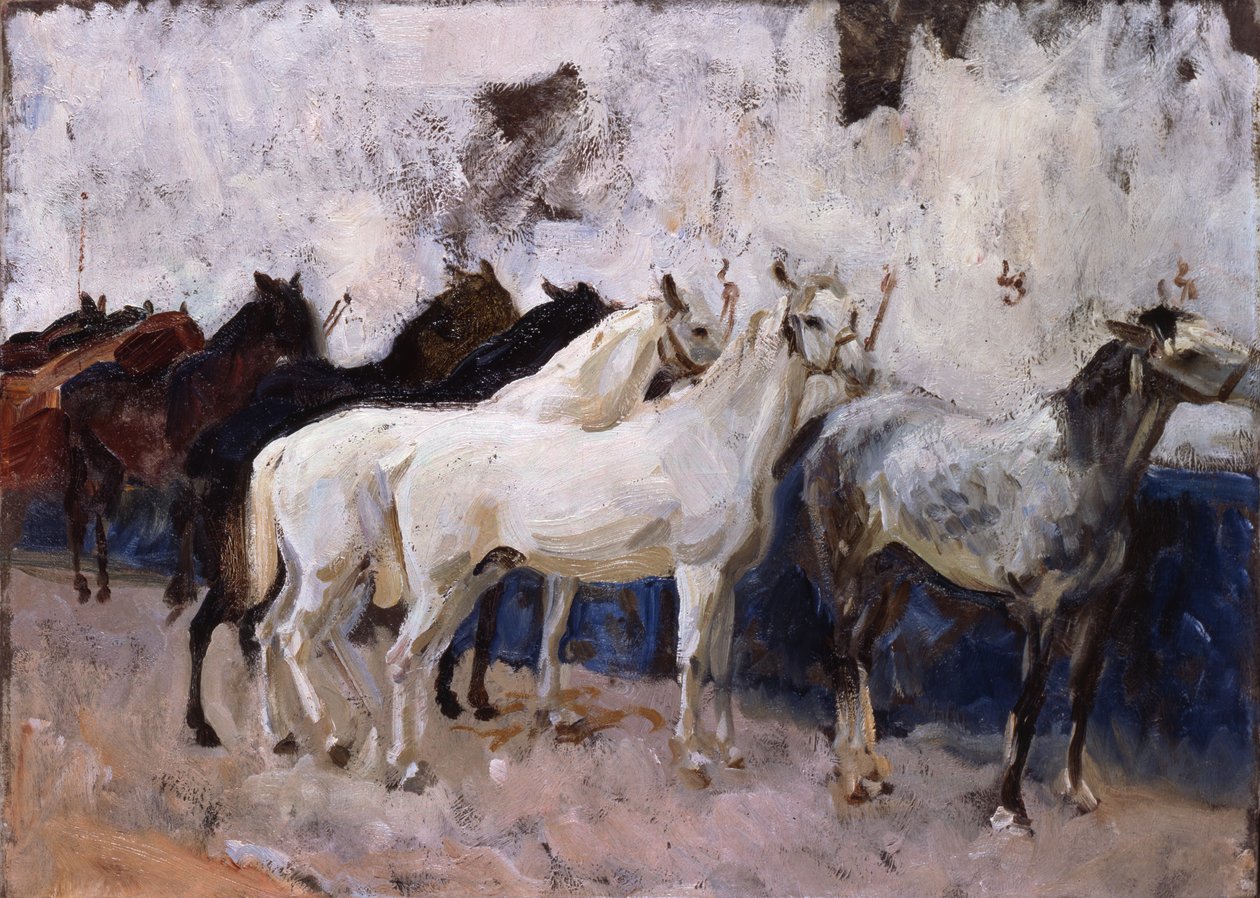 Horses at Palma, Majorca, Spain by John Singer Sargent