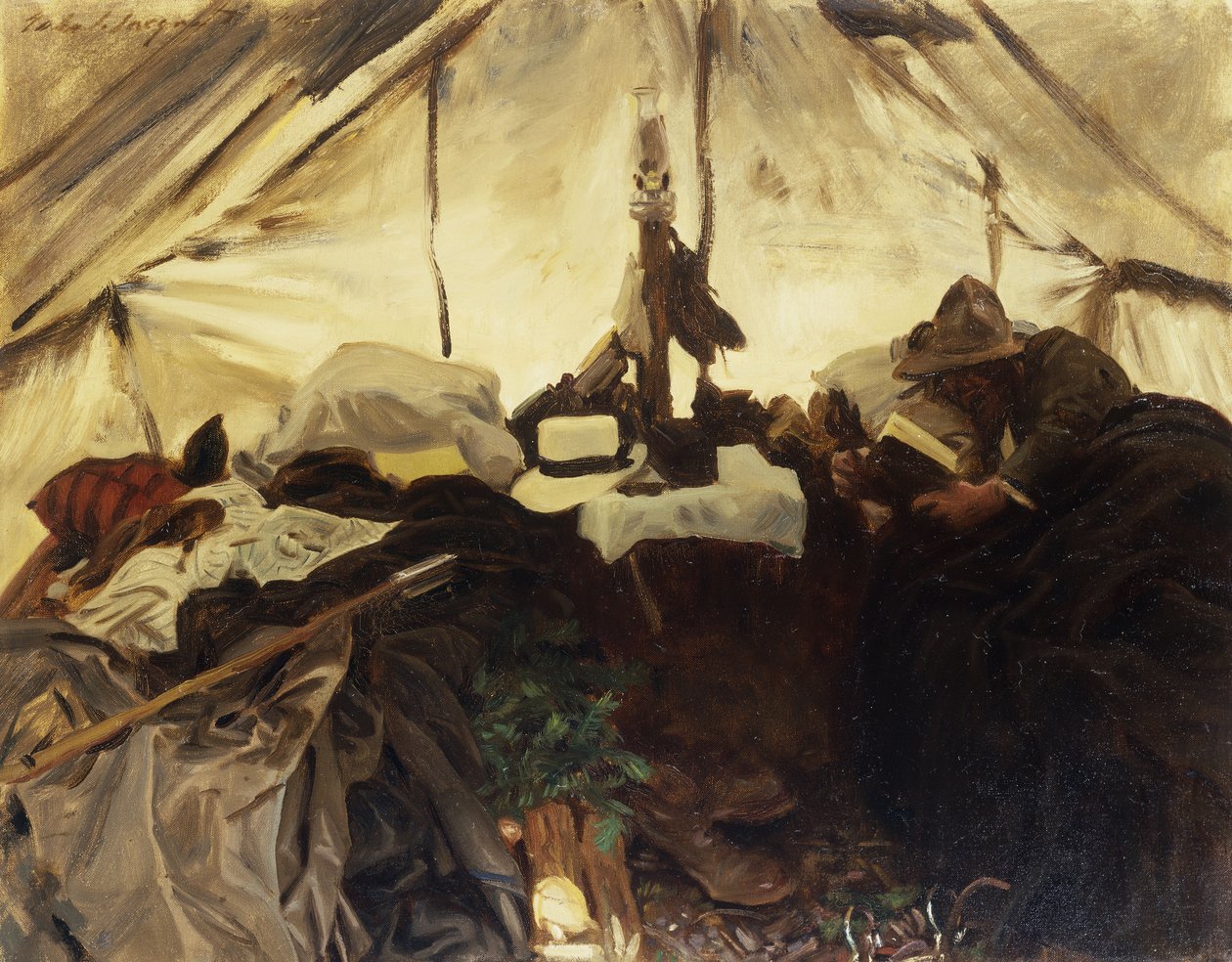 Inside a Tent in the Canadian Rockies, 1916 by John Singer Sargent