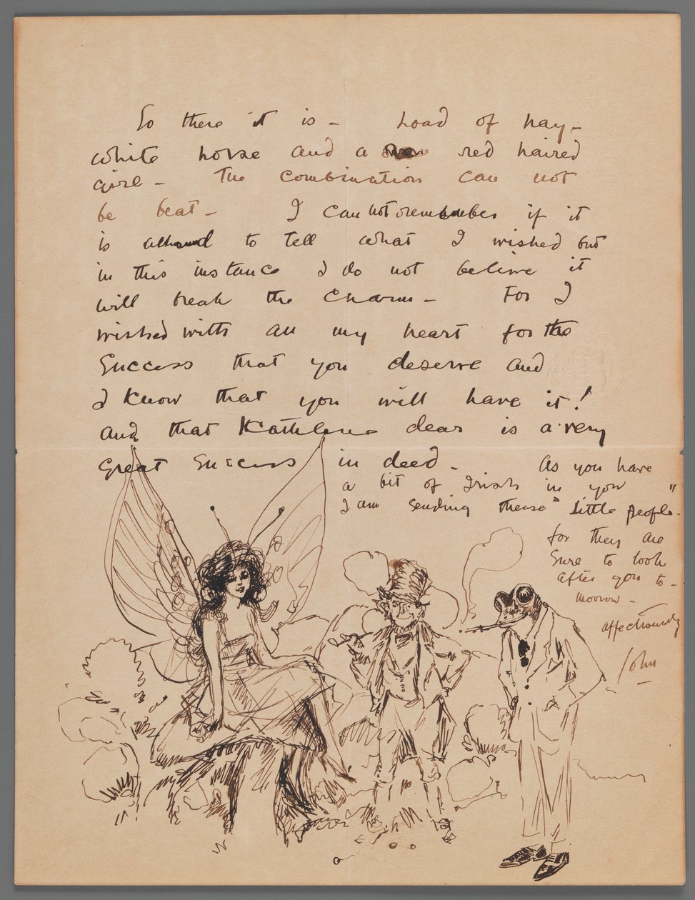 Letter to Kathlene MacDonell by John Singer Sargent