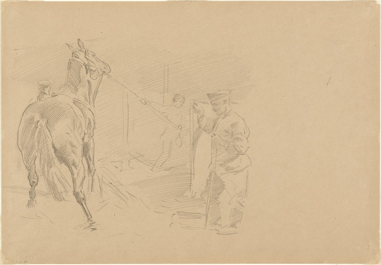 Man Pulling a Horse into a Stall, 1918 by John Singer Sargent