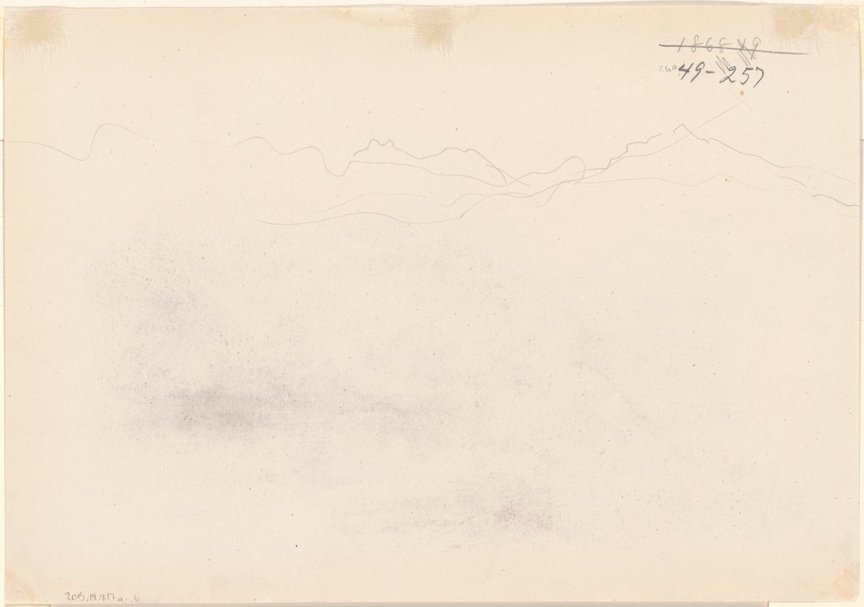 Mountains [verso], 1869 by John Singer Sargent