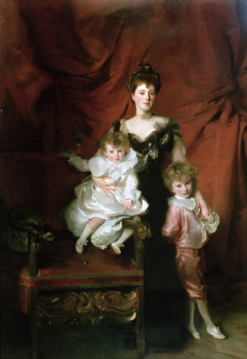 Mrs. William Marshall Cazalet and Two of Her Children, Edward and Victor, 1900 by John Singer Sargent