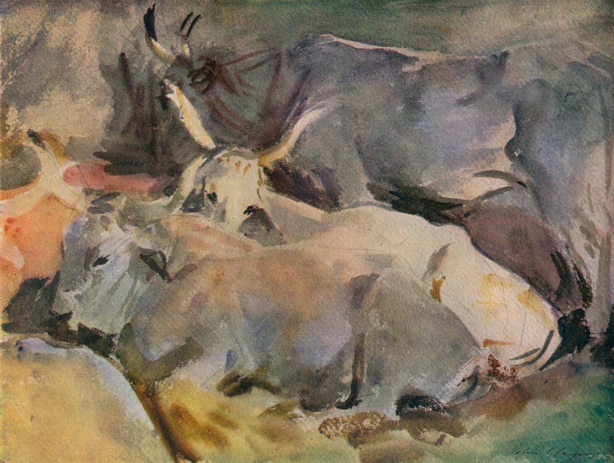 Oxen at Siena, c1910 by John Singer Sargent