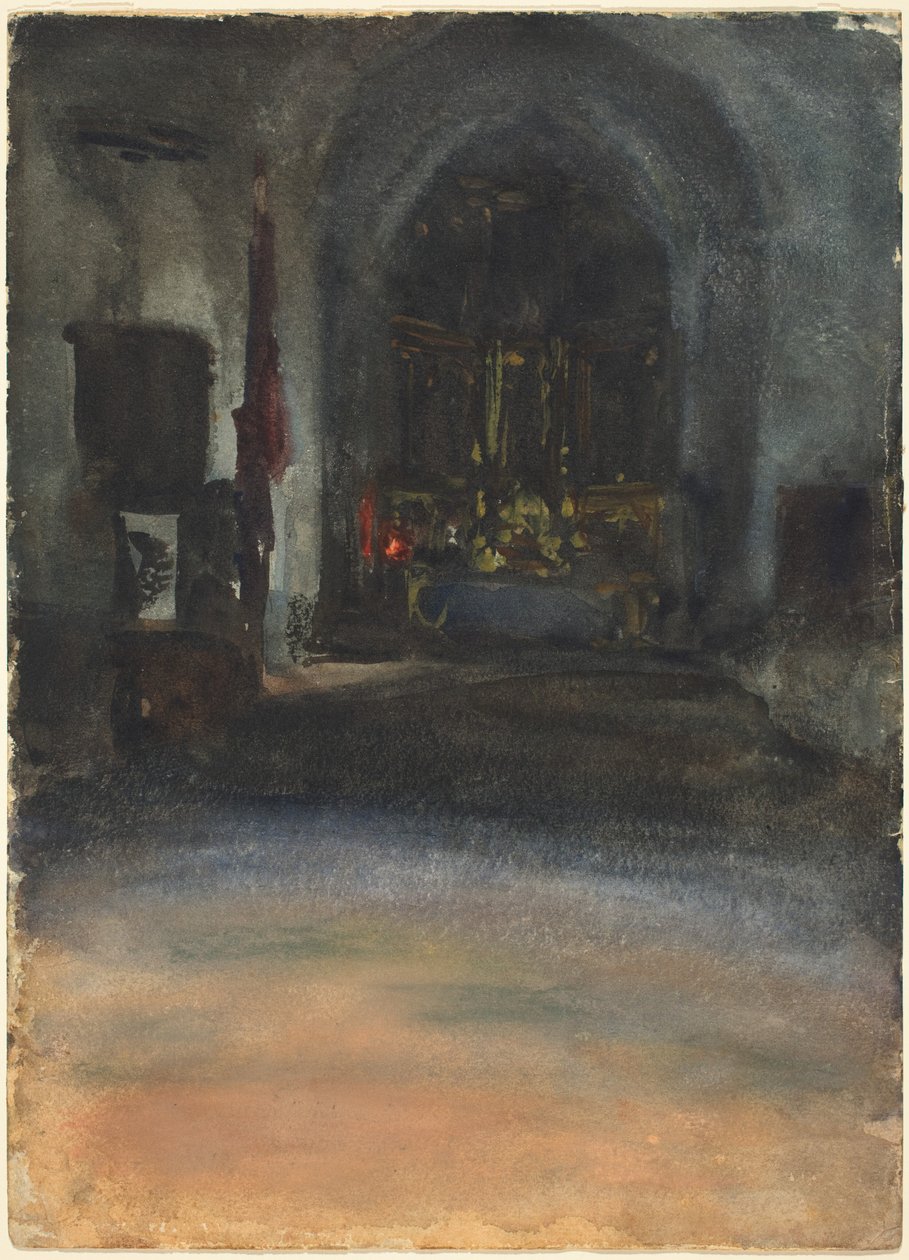 Spanish Church Interior by John Singer Sargent