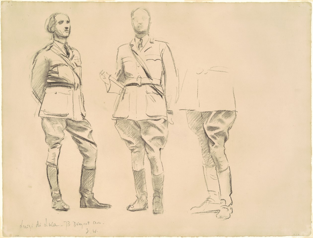 Studies for General Officers of World War I by John Singer Sargent