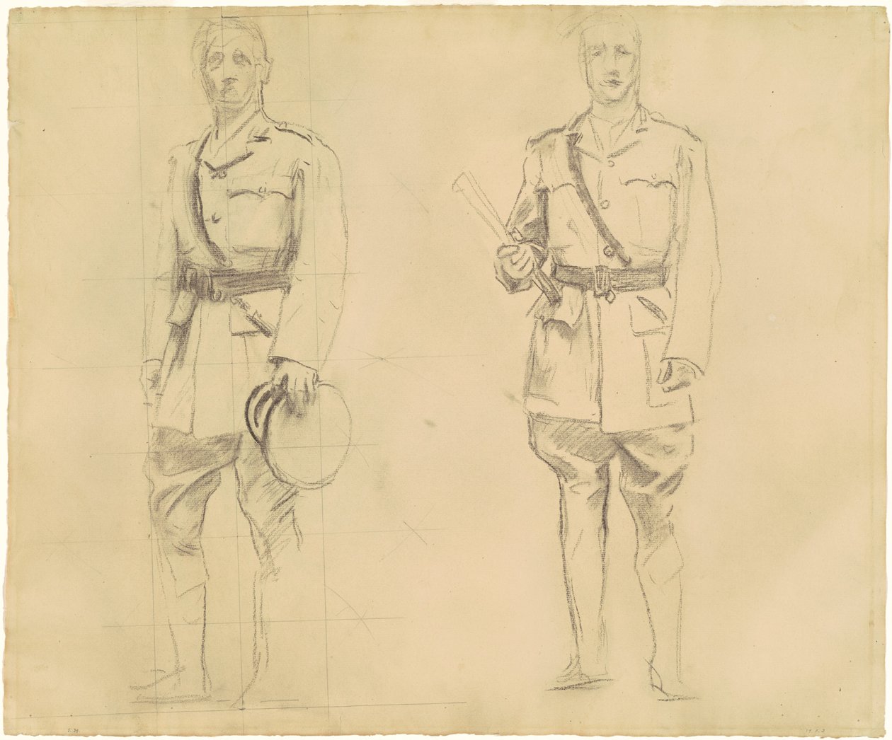 Studies of Generals Plumer and Haig for 