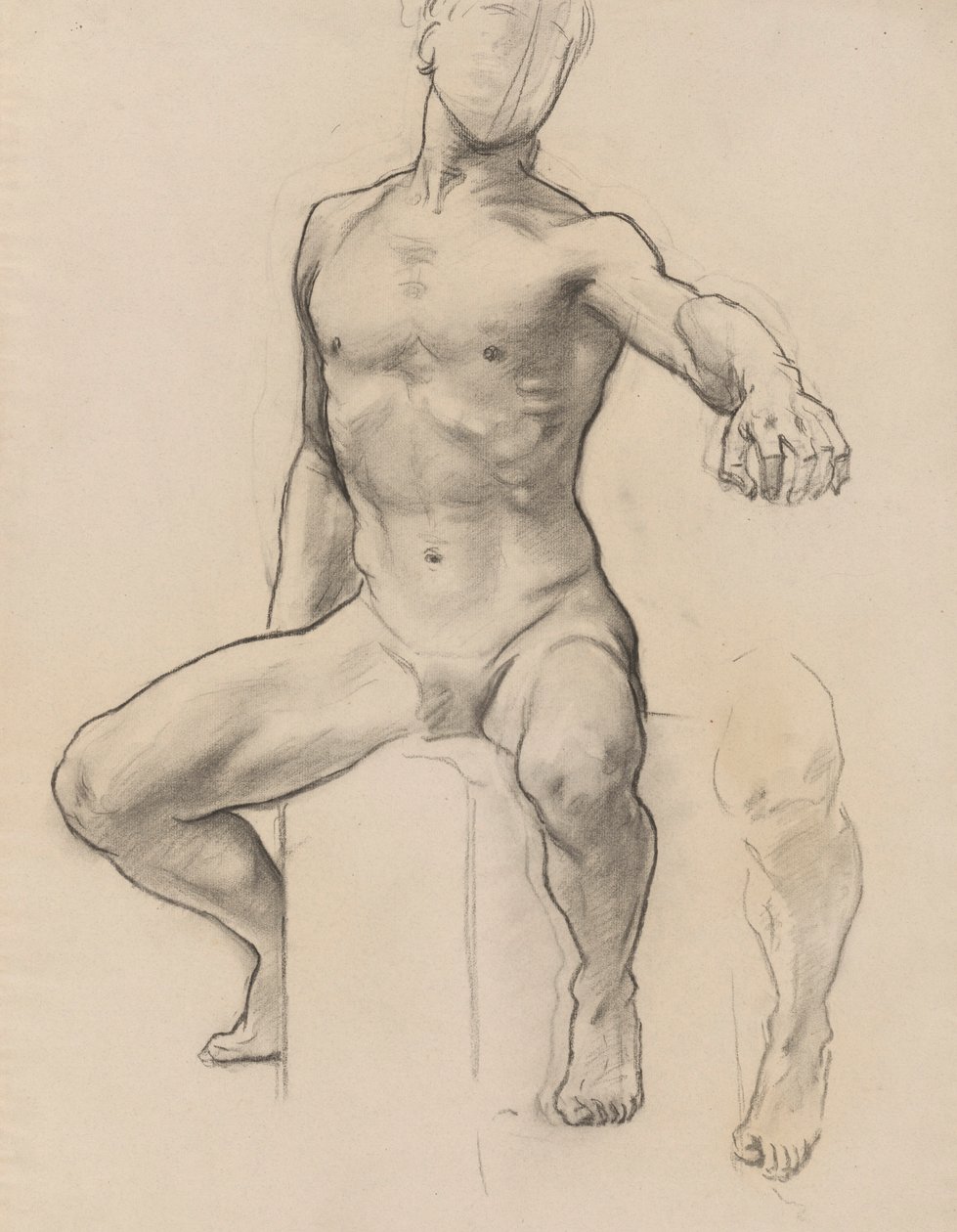 Study of Perseus for Perseus on Pegasus Slaying Medusa, mural, Stairway, Museum of Fine Arts, Boston by John Singer Sargent