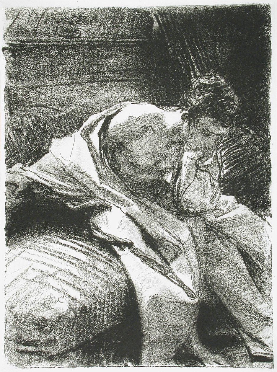 Study of a Young Man Seated by John Singer Sargent