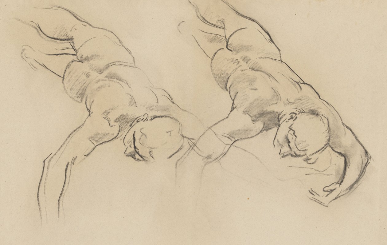 Study of One of the Hours (Third Figure from the Left, Rotated) for Apollo in His Chariot with the Hours, Mural, Stairway, Museum of Fine Arts, Boston by John Singer Sargent