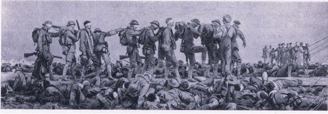 The Dressing Station. Casualties from Mustard Gas by John Singer Sargent