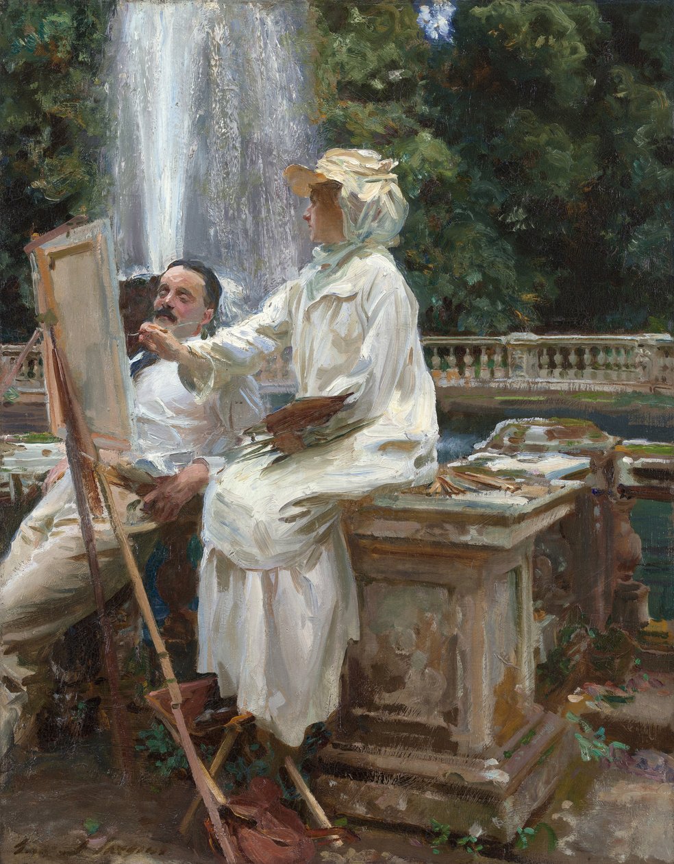 The Fountain, Villa Torlonia, Frascati, Italy by John Singer Sargent