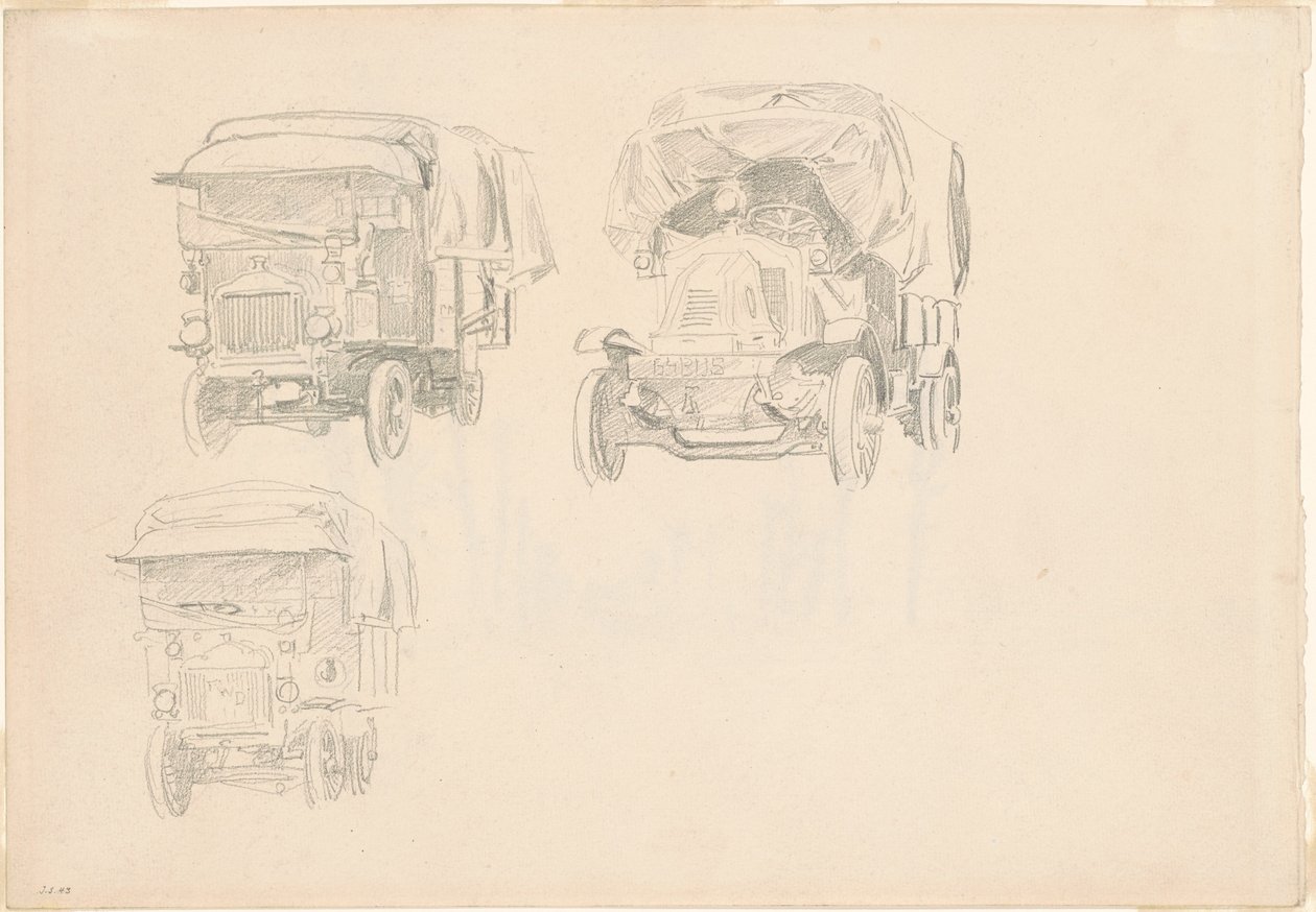 Trucks (recto) by John Singer Sargent