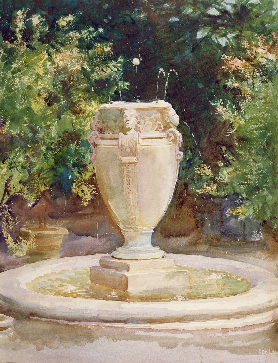 Vase Fountain, Pocantico by John Singer Sargent