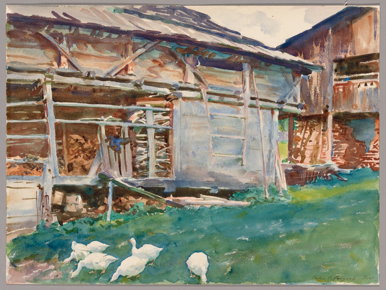 Woodsheds, Tyrol by John Singer Sargent