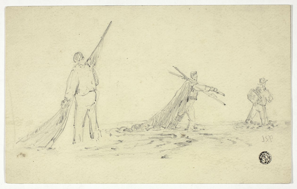 Men Carrying Nets by John Skinner Prout