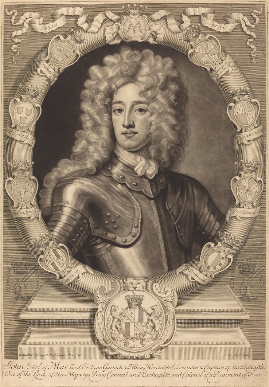 John, Earl of Mar, Lord Erskine by John Smith after Sir Godfrey Kneller