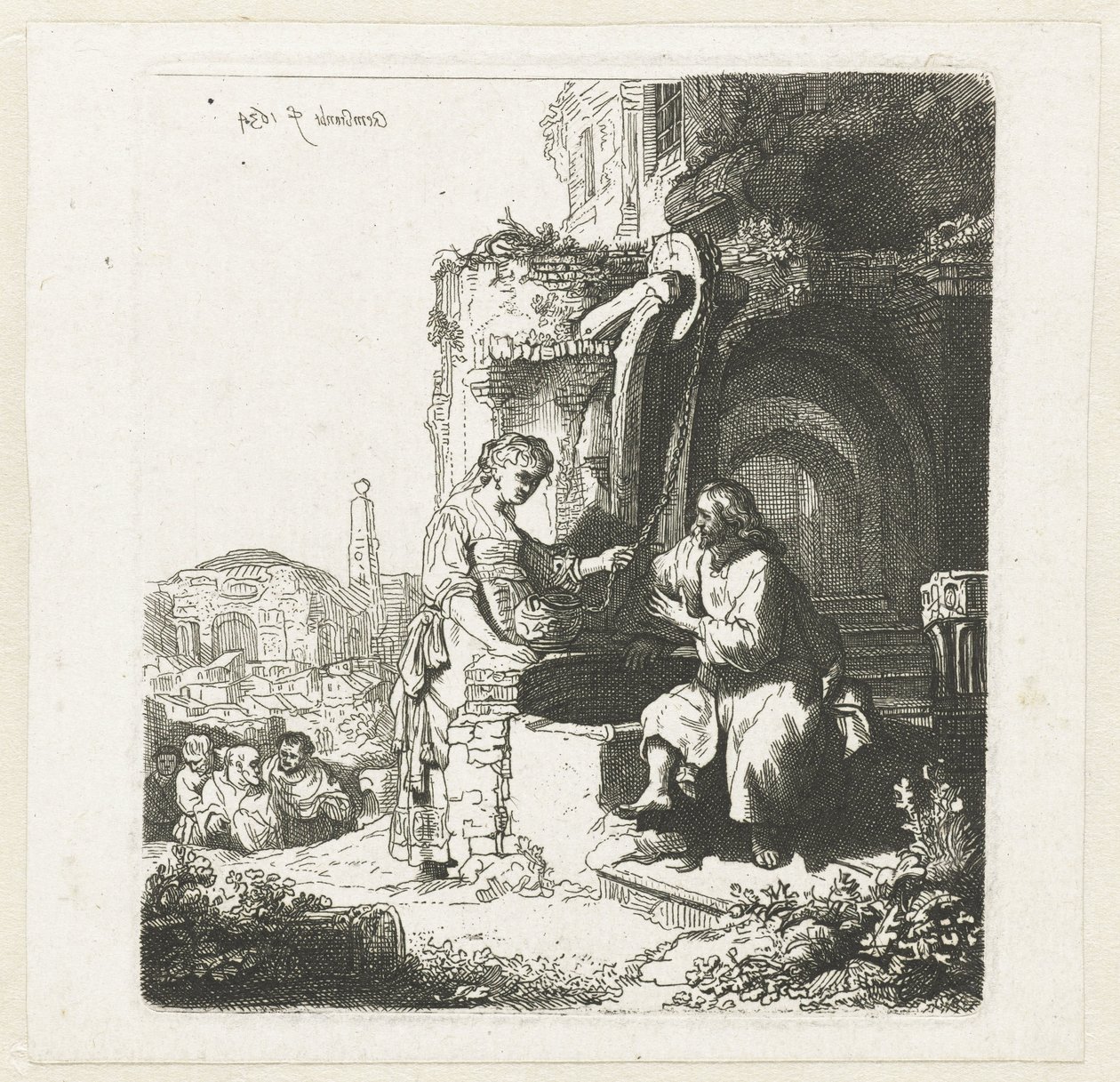 Christ and the woman of Samaria among ruins by John Smith of Chichester