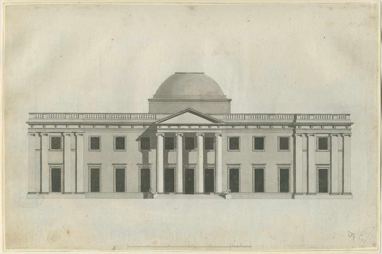 Chillington Hall: pen and wash drawing, nd [1780s] by John Soane