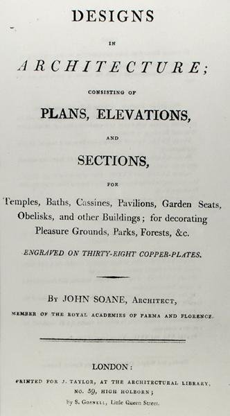 Frontispiece for 'Designs in Architecture, Consisting of Plans ...
