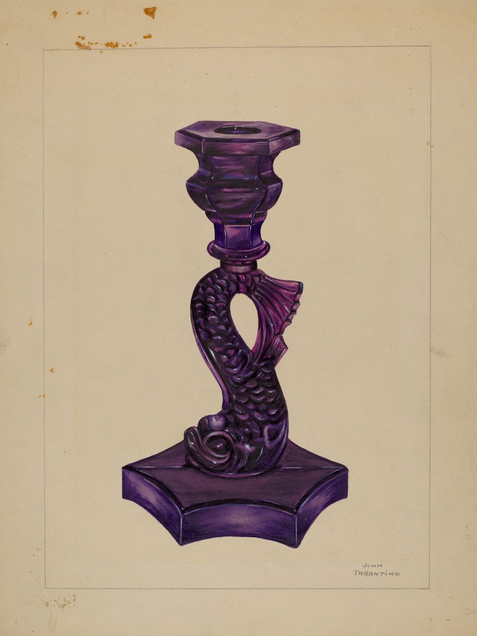 Dolphin Candlestick, c. 1936 by John Tarantino