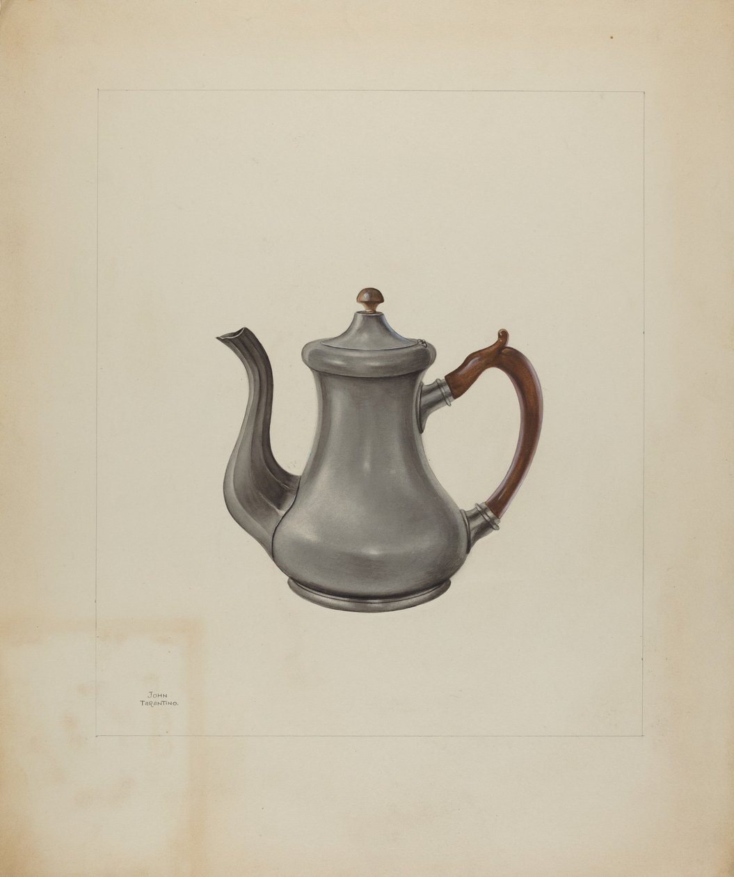 Pewter Teapot, 1935-1942 by John Tarantino