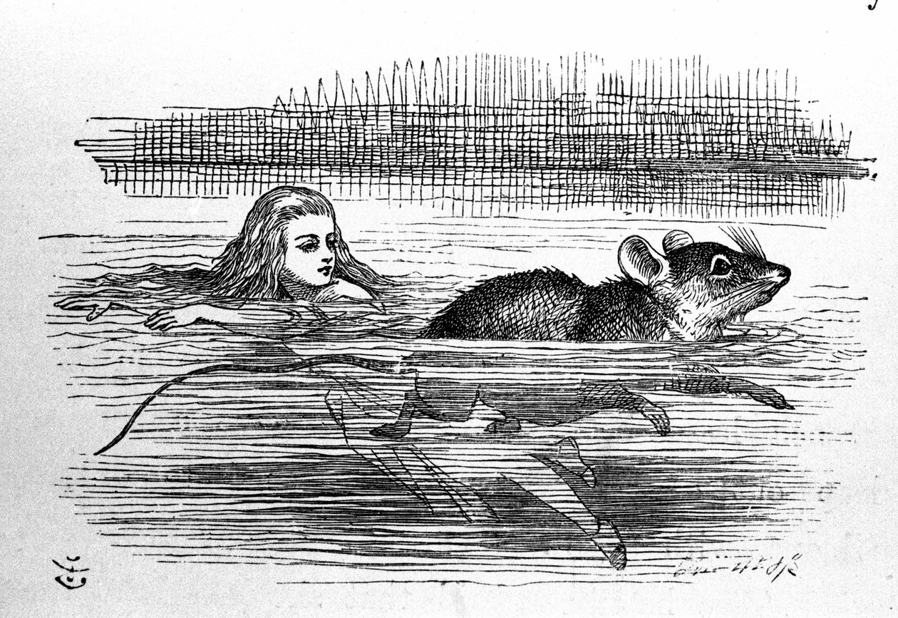 Alice in Wonderland. Illustration of the first edition by Tenniel by John Tenniel