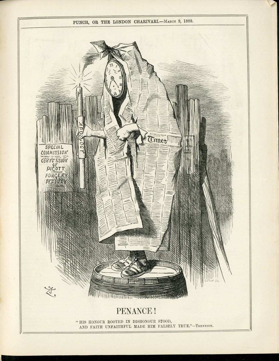 Illustration of John Tenniel in Punch by John Tenniel