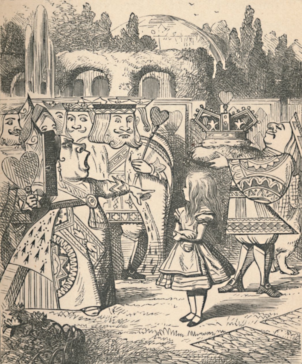 Off with her head! Alice and the Red Queen, 1889 by John Tenniel