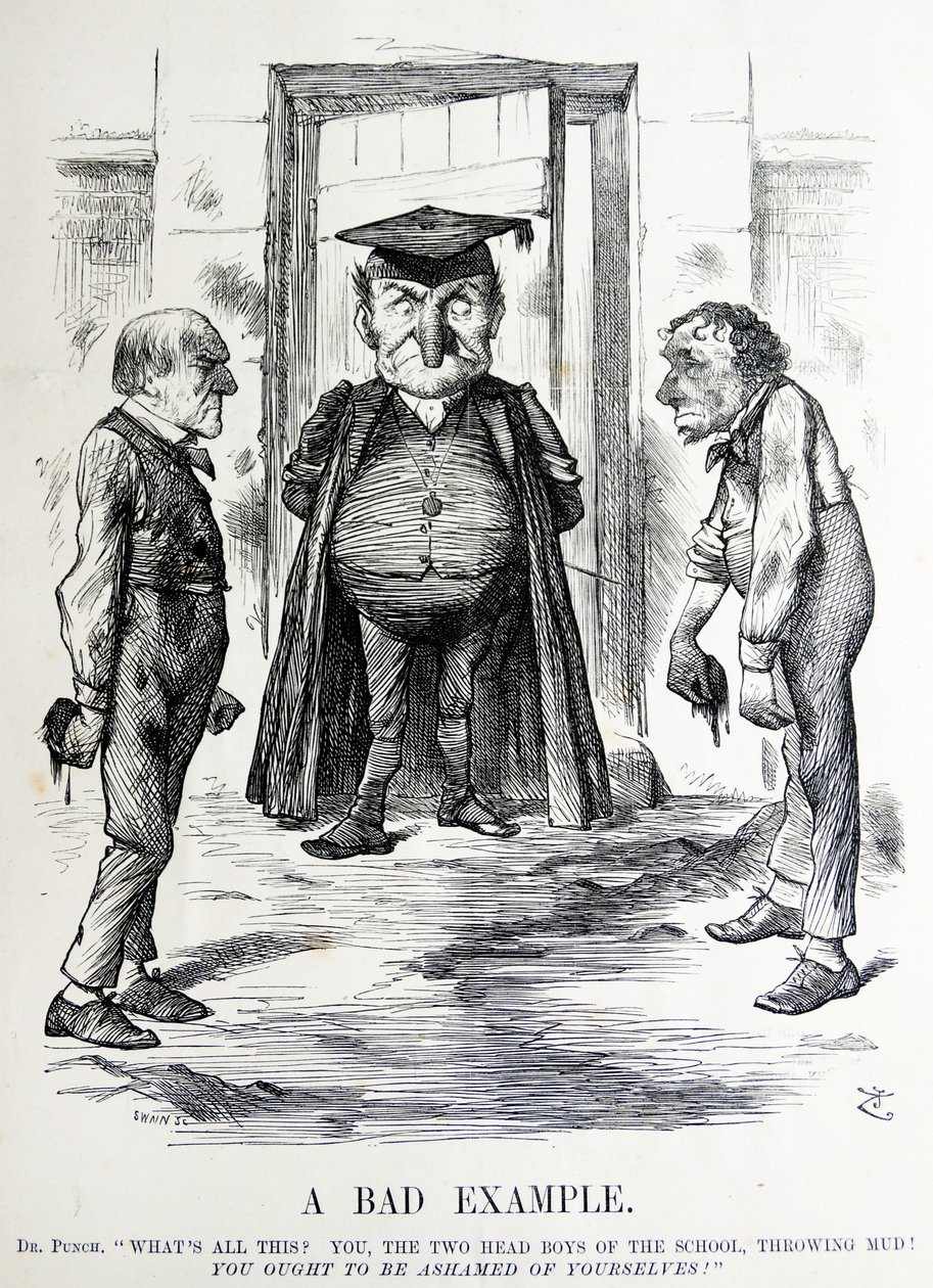 Political satire depicting William Ewart Gladstone and Benjamin Disraeli by John Tenniel