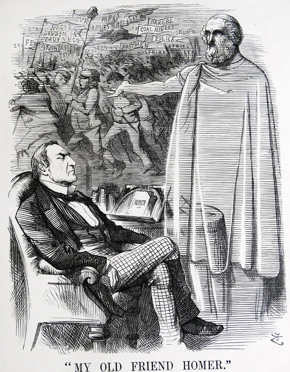 Political satire depicting William Ewart Gladstone and his 