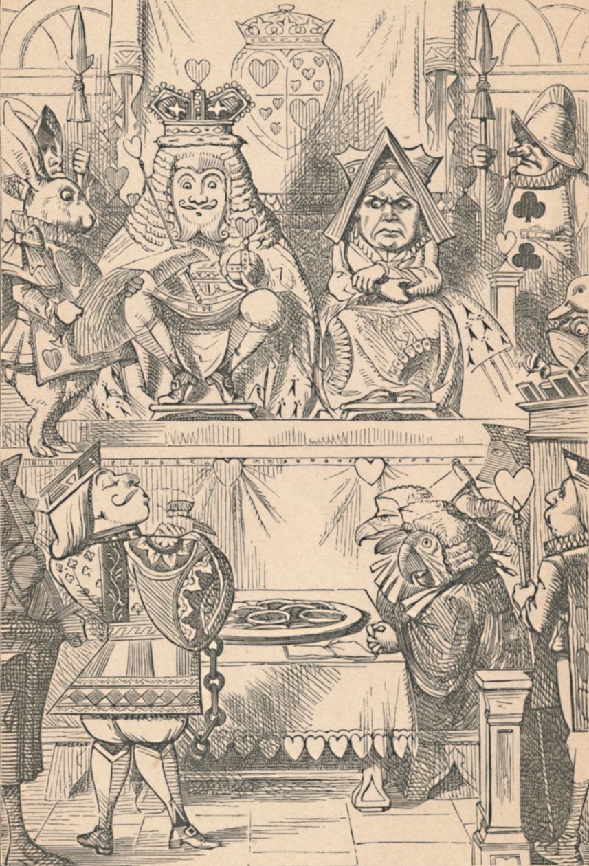 The King and Queen of Hearts in Court, 1889 by John Tenniel