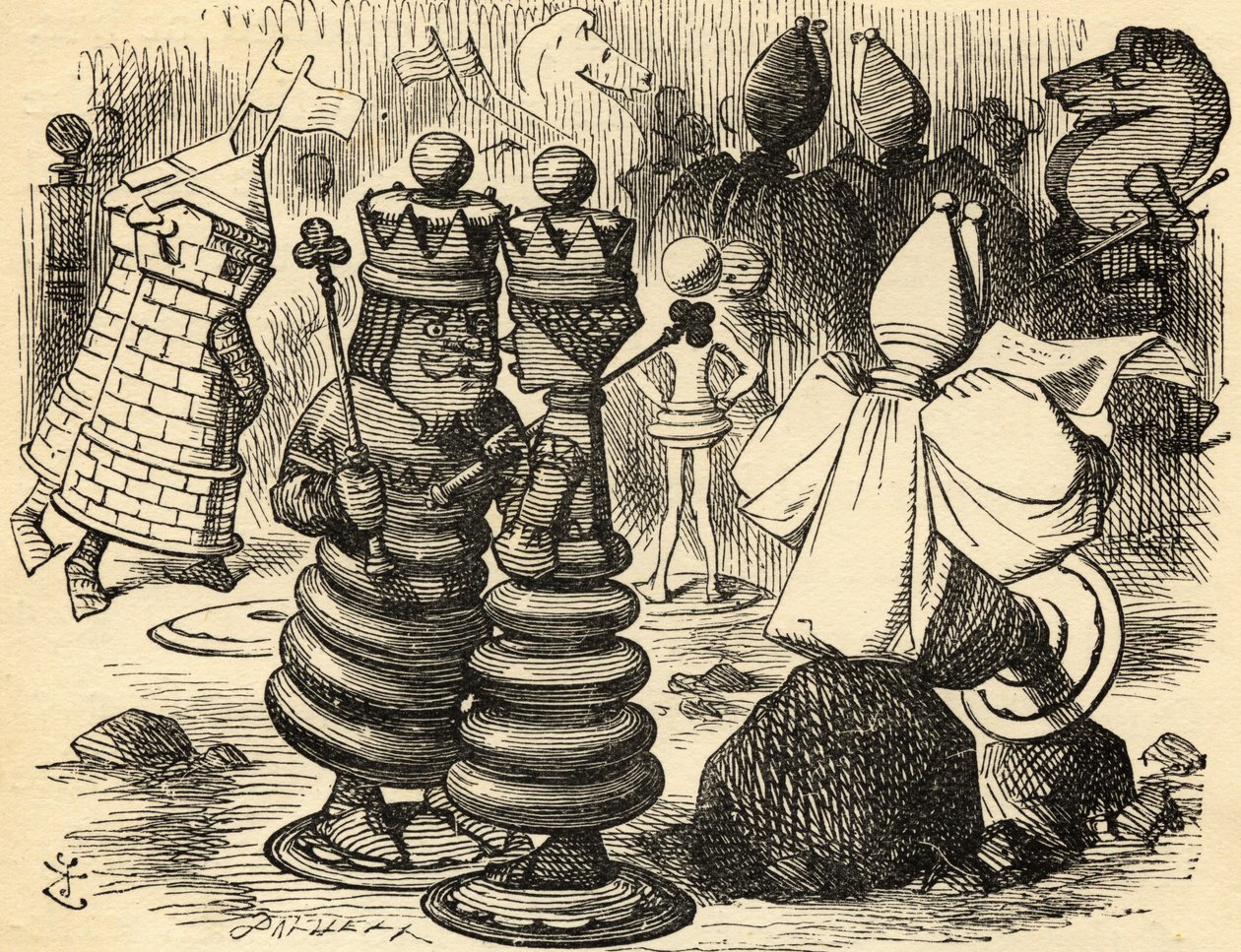 The Red King and Queen by John Tenniel