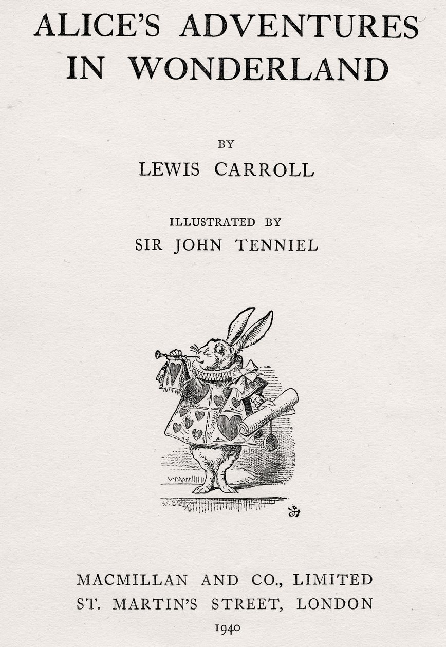 The White Rabbit on the titlepage of 