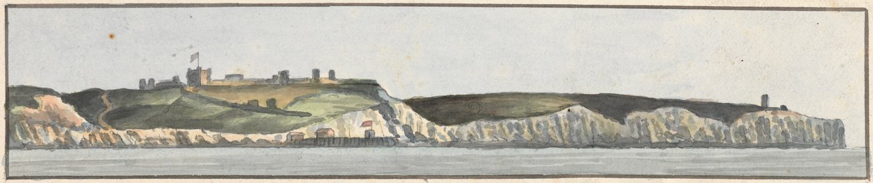 Dover Castle, North East, 1/2 North (one of five drawings on one mount) by John Thomas Serres