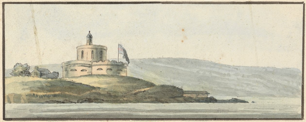 St. Maws Castle, Falmouth, East South East by John Thomas Serres