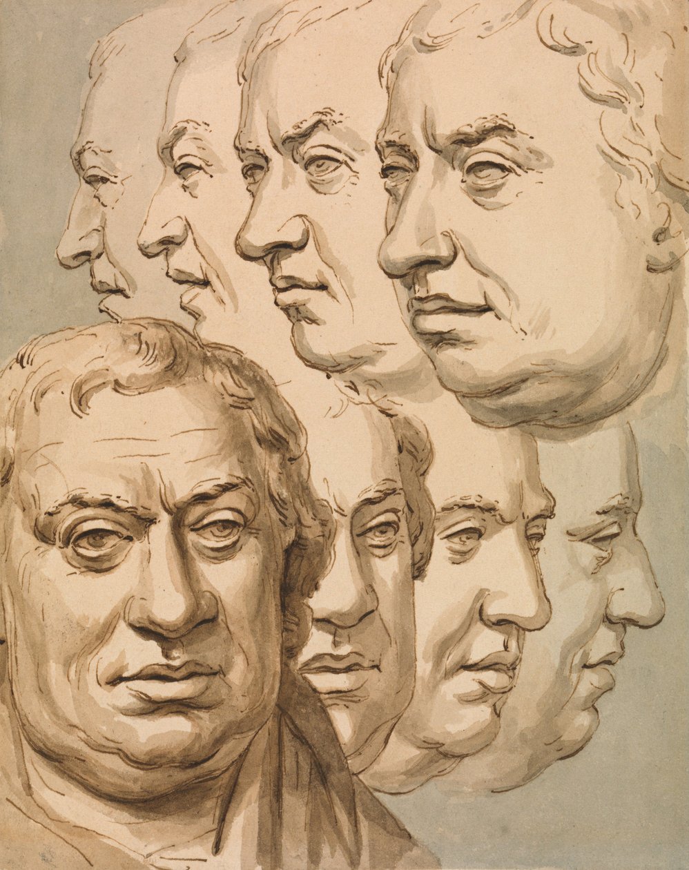 Studies from the Bust of Samuel Johnson by John Thomas Smith