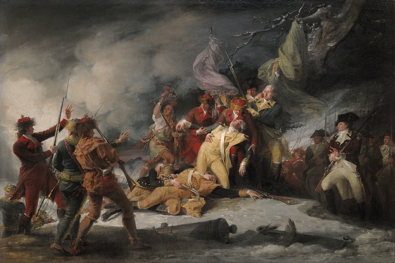 The Death of General Montgomery in the Attack on Quebec, December 31, 1775 by John Trumbull