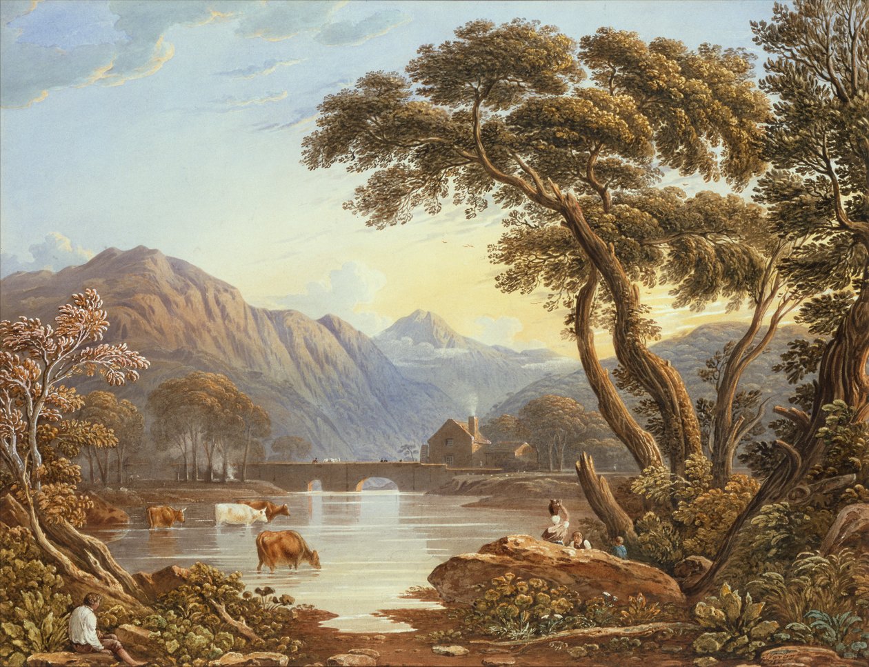 Beddgelert Bridge, North Wales by John Varley