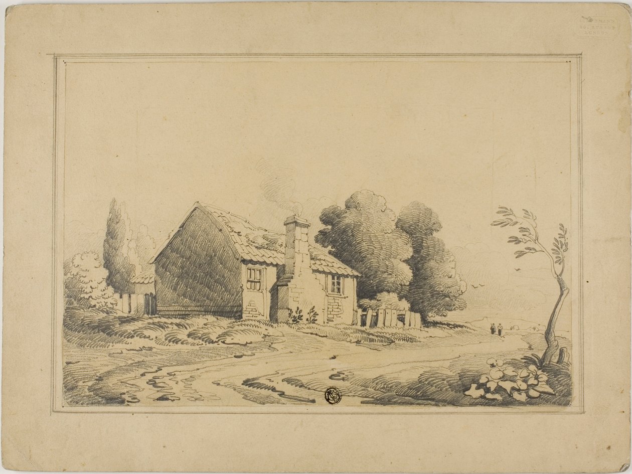 Cottage Beside Path by John Varley