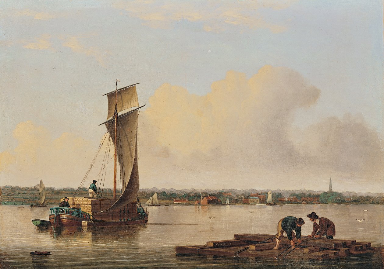 A Keel on the Humber, late 1820s by John Ward