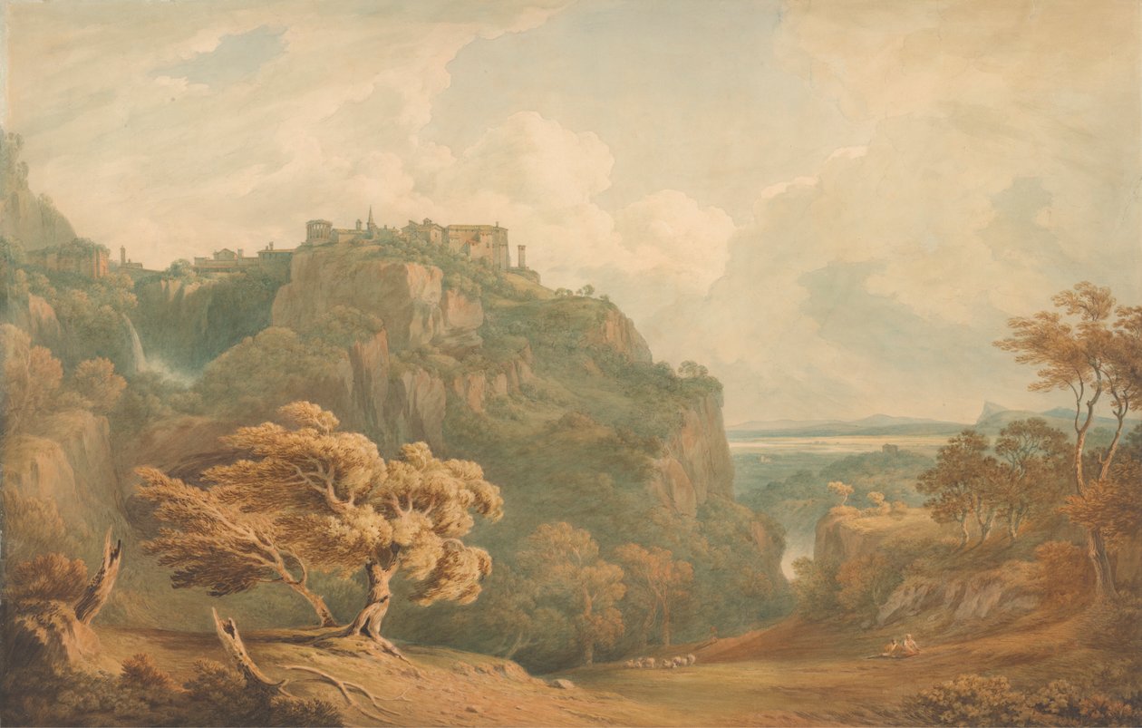 A View of Tivoli Looking Towards Rome by John Warwick Smith