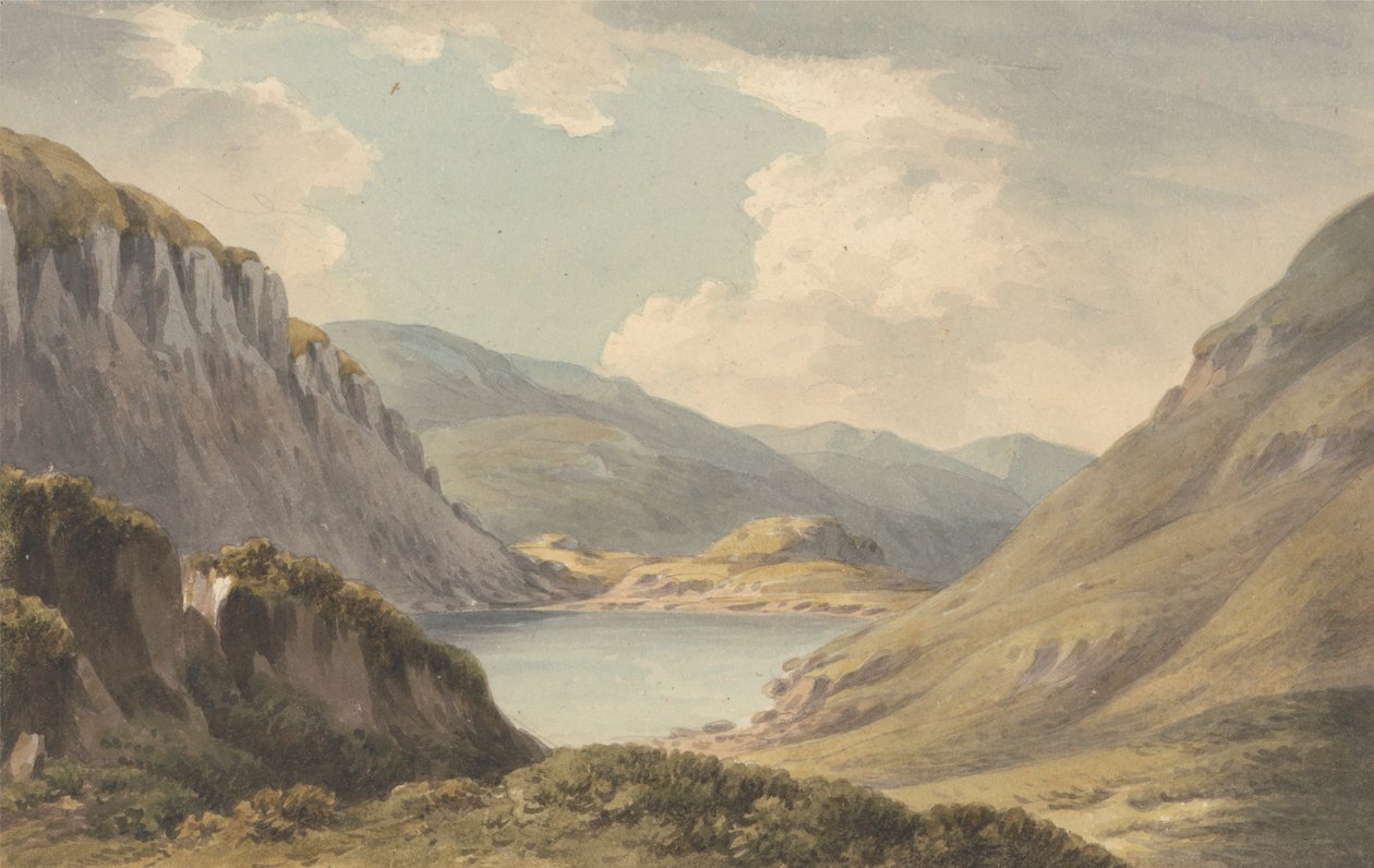 Llyn Geirionedd Not Far from Trefriew, on the River Conway, Carnarvonshire by John Warwick Smith