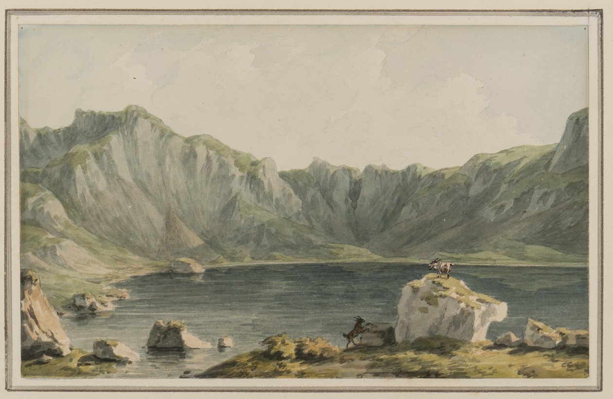 Llyn Idwal, on the approach to it from Llyn Ogwen, Carnarvonshire, c.1795 by John Warwick Smith