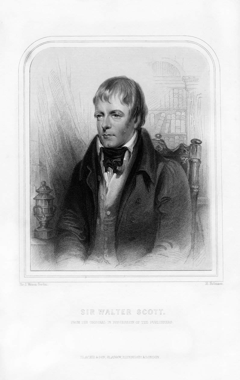 Sir Walter Scott, 1st Baronet, Scottish historical novelist and poet, 1870 by John Watson Gordon