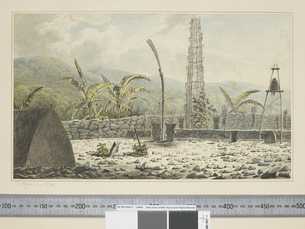 A Morai, in Atooi by John Webber